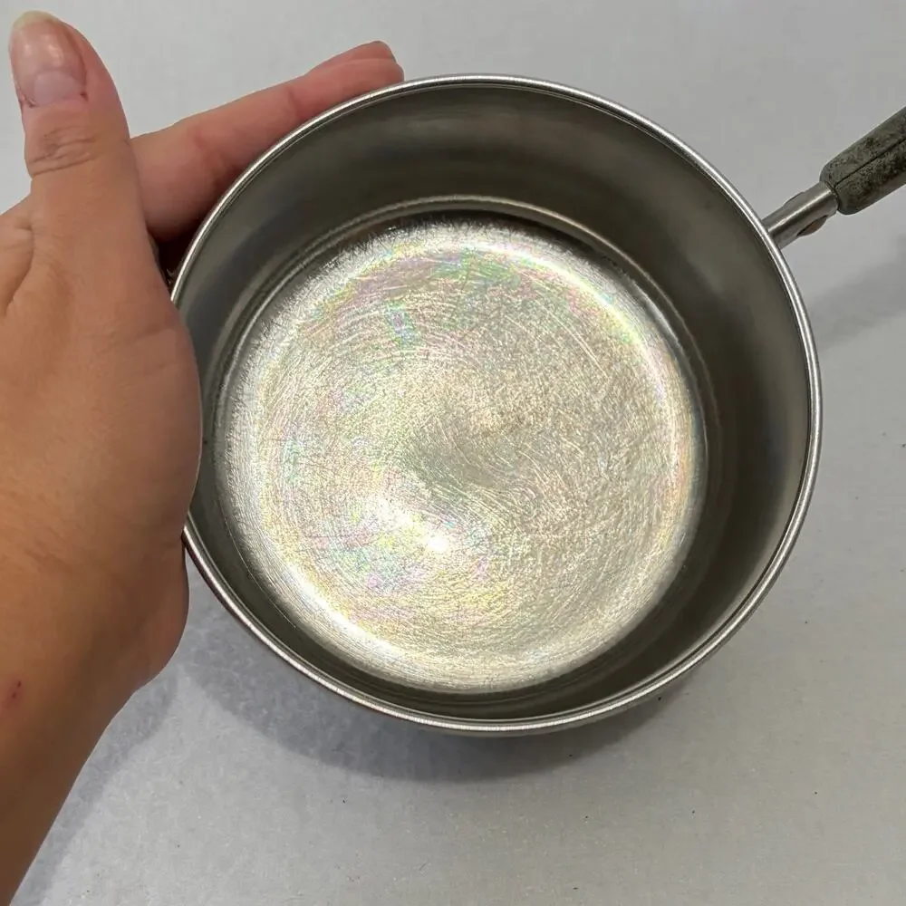 Revere Were Vintage 1 Quart Saucepan Pot Stainless Steel Aluminum with Lid.